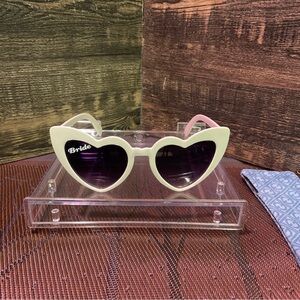 Heart-Shaped Sunglasses in White